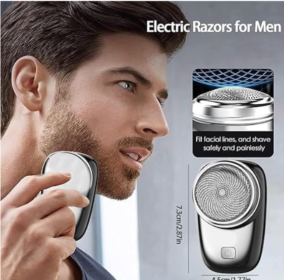 025 New Upgraded Mini Electric Shaver | Portable USB Beard & Hair Trimmer | Unisex Pocket Razor | Wet & Dry Silent Grooming Kit for Face & Body | Travel-Friendly Rechargeable Shaving Machine